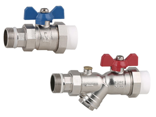 PP-R multifunctional water inlet and return valve